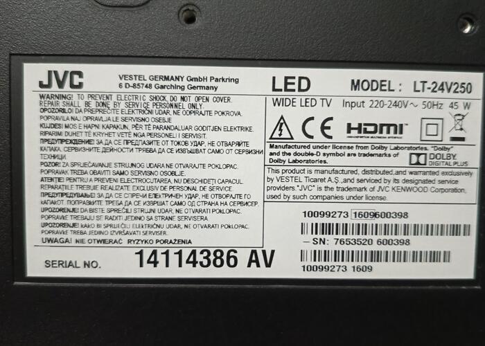 Grajewo ogłoszenia: Sprzedam telewizor JVC