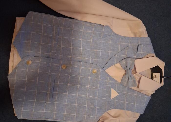 Grajewo ogłoszenia: Sprzedam nowy elegancki garniturek do tego spodnie niebieski w...